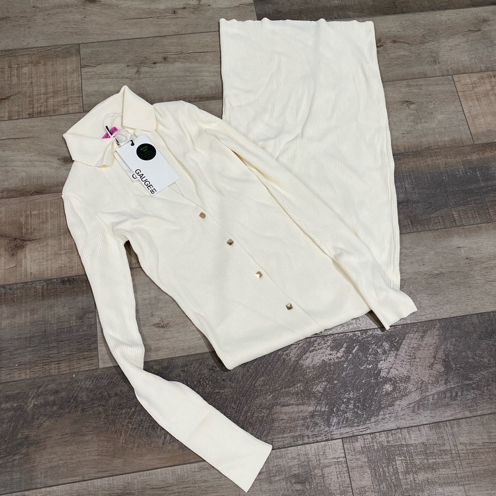 NWT GAUGE81 ribbed knit Ruby dress in ivory - Picture 5 of 8